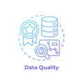 Data quality blue gradient concept icon Royalty Free Stock Photo
