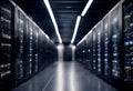 data rack projection servers shot corridor connection full center internet working supercomputers visualisation information