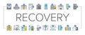 Data Recovery Computer Processing Icons Set Vector . Royalty Free Stock Photo