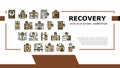 Data Recovery Computer Processing Landing Header Vector Royalty Free Stock Photo