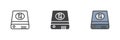 Data recovery external binary different style icon set