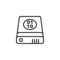 Data recovery external binary line icon Royalty Free Stock Photo