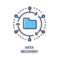 Data Recovery - modern vector line design single icon.