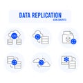 Data Replication icon. Database replication Icon.