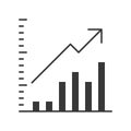 Data report vector icon, business statistic concept Royalty Free Stock Photo