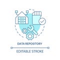 Data repository turquoise concept icon Royalty Free Stock Photo