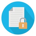 Data safety, file security Color Vector icon which can easily modify or edit