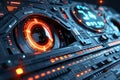 Data science analyzing complex data insights on a virtual screen for business solutions