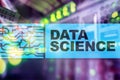 Data Science Artificial Intelligence Concept. Futuristic Supercomputer background. Royalty Free Stock Photo
