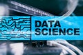 Data Science Artificial Intelligence Concept. Futuristic Supercomputer background. Royalty Free Stock Photo