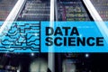 Data Science Artificial Intelligence Concept. Futuristic Supercomputer background. Royalty Free Stock Photo