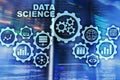 Data Science Artificial Intelligence Concept. Futuristic Supercomputer background Royalty Free Stock Photo