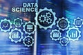 Data Science Artificial Intelligence Concept. Futuristic Supercomputer background Royalty Free Stock Photo