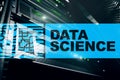 Data Science Artificial Intelligence Concept. Futuristic Supercomputer background. Royalty Free Stock Photo