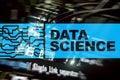 Data Science Artificial Intelligence Concept. Futuristic Supercomputer background Royalty Free Stock Photo