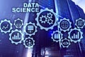 Data Science Artificial Intelligence Concept. Futuristic Supercomputer background. Royalty Free Stock Photo