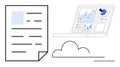 Cloud-Based Data Analytics and Documentation Concept Graphs and Digital Reports Royalty Free Stock Photo