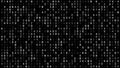 Data science counting digits and numerical data on black background using random numbers and texture algorithm for data
