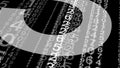Numerical code sequence on black background with digital numbers and data processing for information design and computational Royalty Free Stock Photo