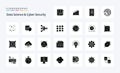 25 Data Science And Cyber Security Solid Glyph icon pack Royalty Free Stock Photo