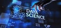 Data science and deep learning. Artificial intelligence, Analysis. Internet and modern technology concept Royalty Free Stock Photo