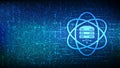 Data Science icon made with binary code. Deep learning. Artificial intelligence, Analysis. Big data. Machine learning. Computer Royalty Free Stock Photo