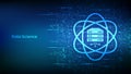 Data Science icon made with binary code. Deep learning. Artificial intelligence, Analysis. Big data. Machine learning. Computer Royalty Free Stock Photo