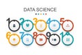 Data Science Infographic design template Royalty Free Stock Photo