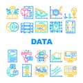 Data Science Innovate Technology Icons Set Vector Royalty Free Stock Photo