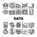 Data Science Innovate Technology Icons Set Vector Royalty Free Stock Photo