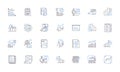 Data Science line icons collection. Prediction, Analytics, Visualization, Machine Learning, Clustering, Regression, Big