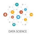 Data Science presentation template Royalty Free Stock Photo