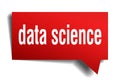Data science red 3d speech bubble Royalty Free Stock Photo