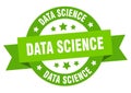 data science round ribbon isolated label. data science sign.