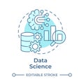 Data science soft blue concept icon Royalty Free Stock Photo