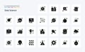 25 Data Science Solid Glyph icon pack Royalty Free Stock Photo