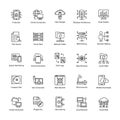 Data Science Line Icons Royalty Free Stock Photo