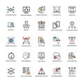 Bundle of Data Science Flat Vector Icons