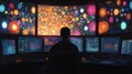 Data Scientist Analyzing Complex Datasets in High-Tech Environment