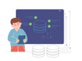Data scientist database engineer data center management professional data storage hosting infrastructure