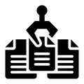 Data Scraping, Data Harvesting Glyph Solid Icon Royalty Free Stock Photo