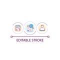 Data search and analysis loop concept icon Royalty Free Stock Photo