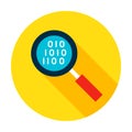 Data Search Flat Circle Icon Royalty Free Stock Photo