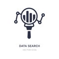 data search interface icon on white background. Simple element illustration from Business concept