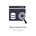 data search for interface outline icon. isolated line vector illustration from user interface collection. editable thin stroke