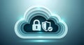 Data Security Cloud Platform Concept: Protecting Digital Information with Modern Network Safeguarding. Royalty Free Stock Photo