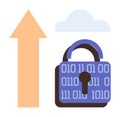 Data Security and Cloud Storage with Encryption Highlighted Royalty Free Stock Photo