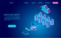 Data security concept. protects data from thefts data and hacker attacks Royalty Free Stock Photo