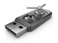 Data security concept. USB flash drive 3D Royalty Free Stock Photo