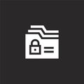 data security icon. Filled data security icon for website design and mobile, app development. data security icon from filled big Royalty Free Stock Photo